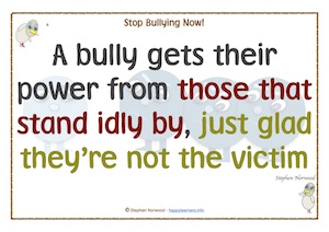 A Bully Gets Their Power Anti-bullying Poster